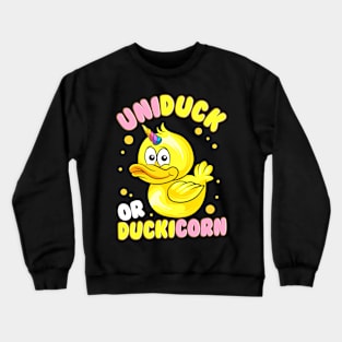 Funny Unicorn Lover and Duck Lover Cute Duckicorn Crewneck Sweatshirt